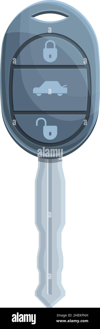 Lock car alarm key icon cartoon vector. Remote system. Door chain Stock ...