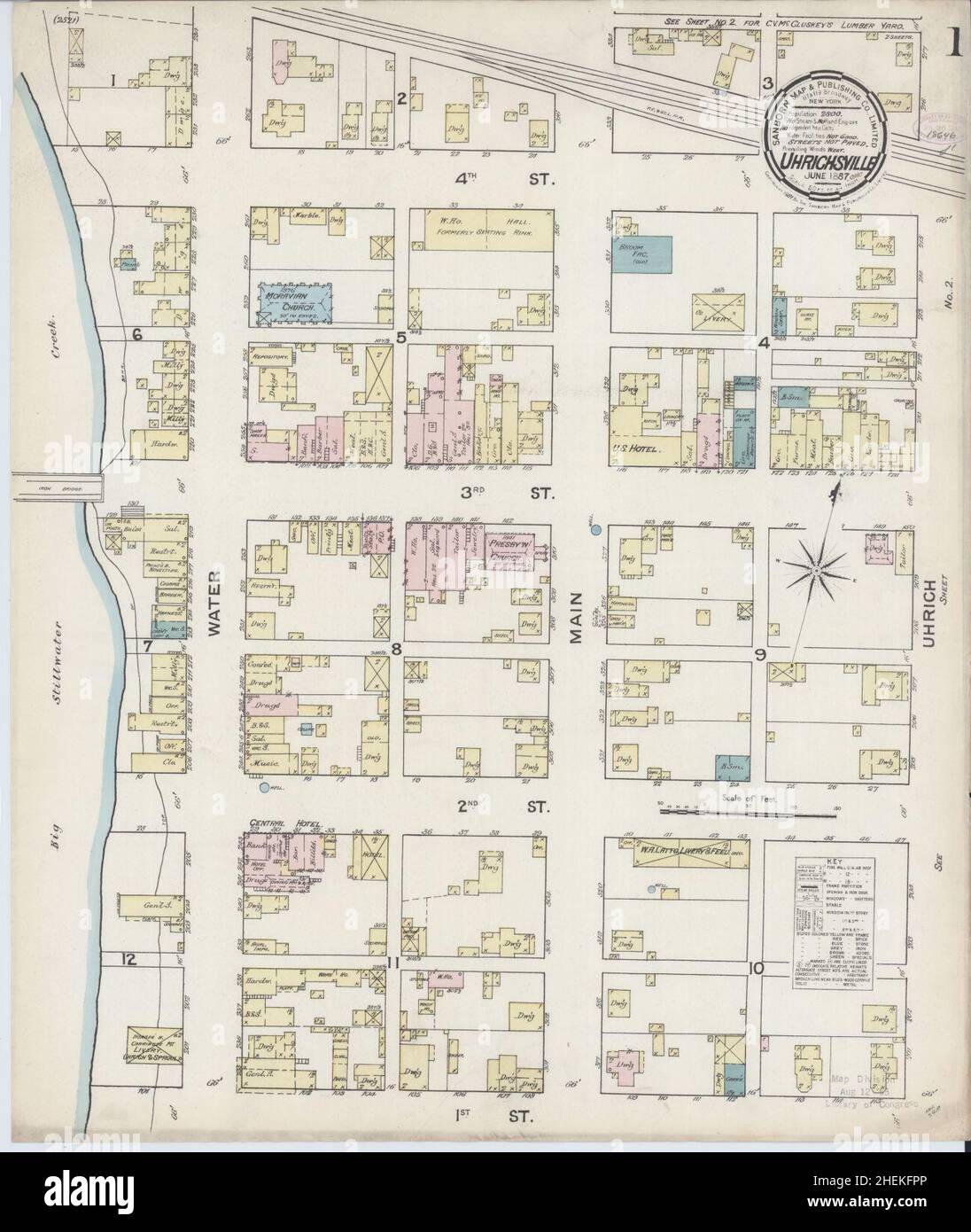 Sanborn Fire Insurance Map from Uhrichsville, Tuscarawas County, Ohio