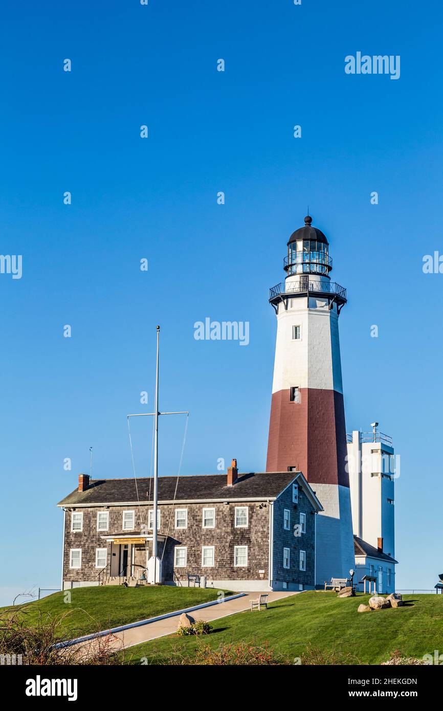 view to Montauk Point Light, Lighthouse, Long Island, New York, Suffolk