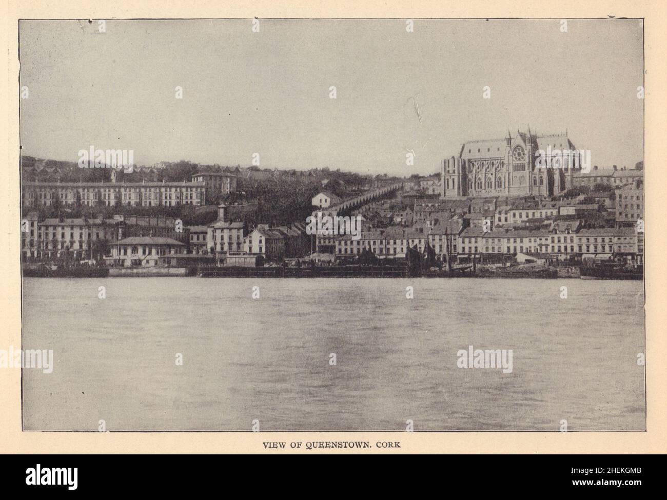 View of Queenstown, Cork. Ireland 1905 old antique vintage print picture Stock Photo Alamy