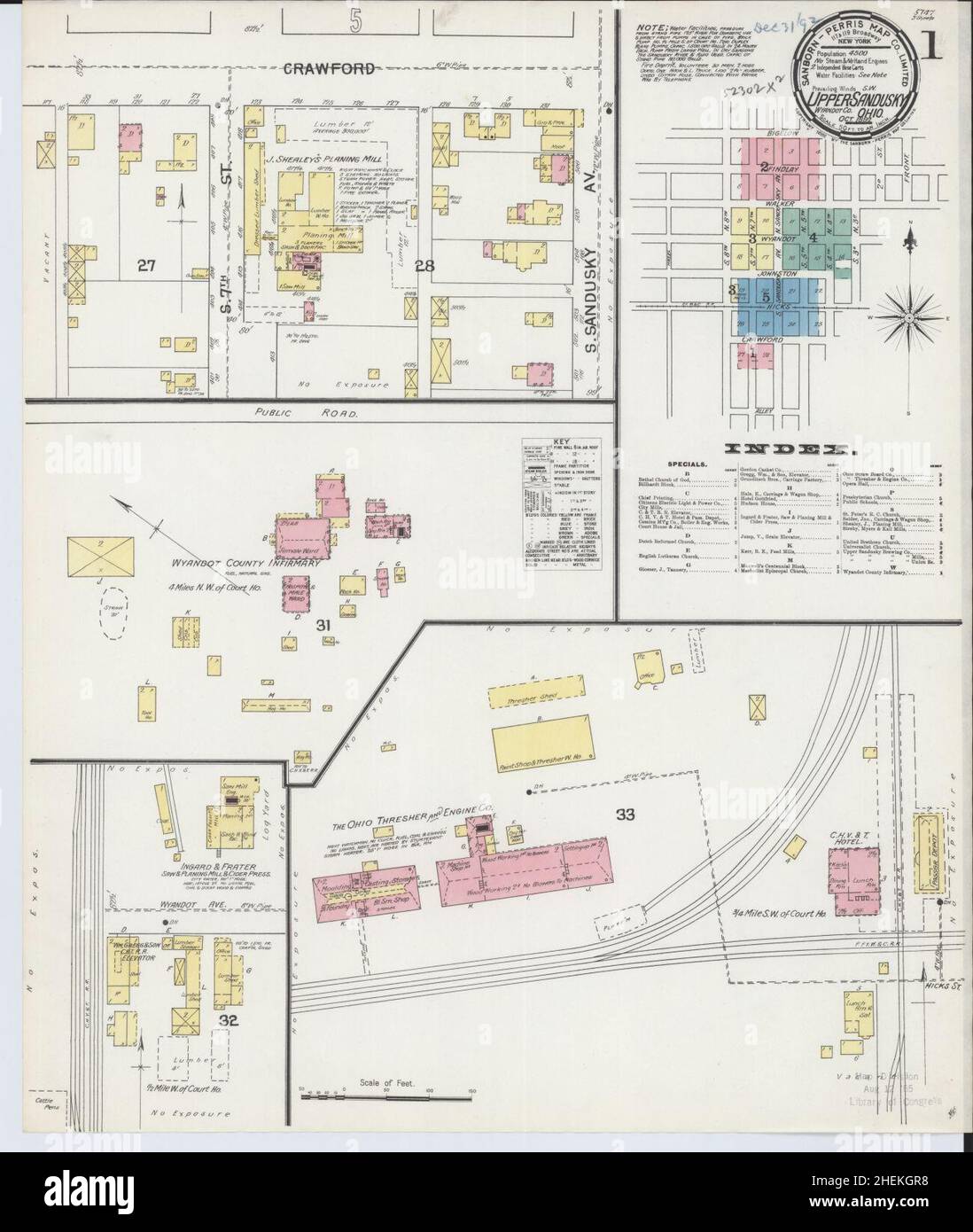 Map of upper sandusky hires stock photography and images Alamy