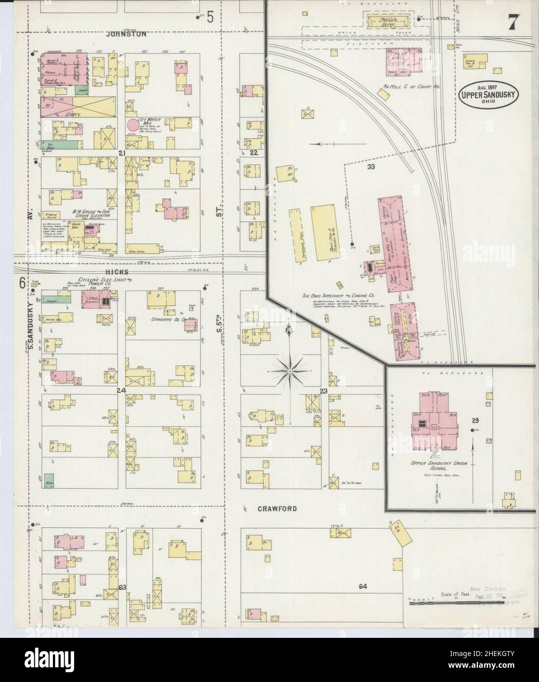 Map of upper sandusky hires stock photography and images Alamy