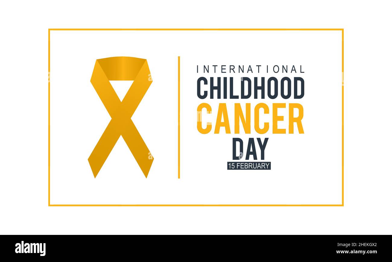 International Childhood Cancer Day, February 15. Vector template Design for banner, card, poster, background. Stock Vector