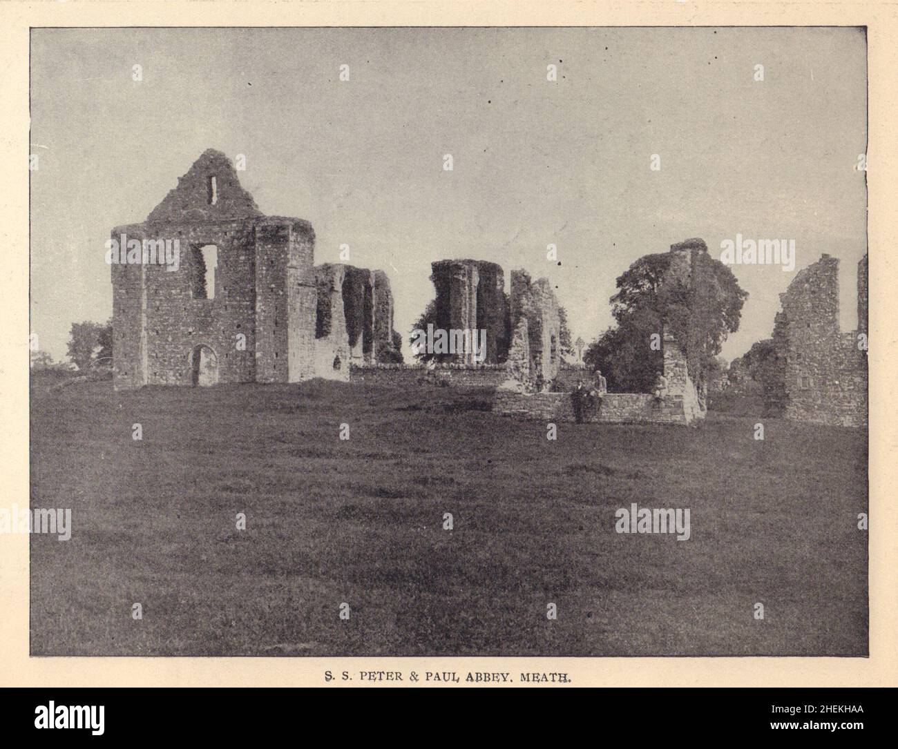 St Peter & Paul Abbey, Meath. Ireland 1905 old antique vintage print picture Stock Photo