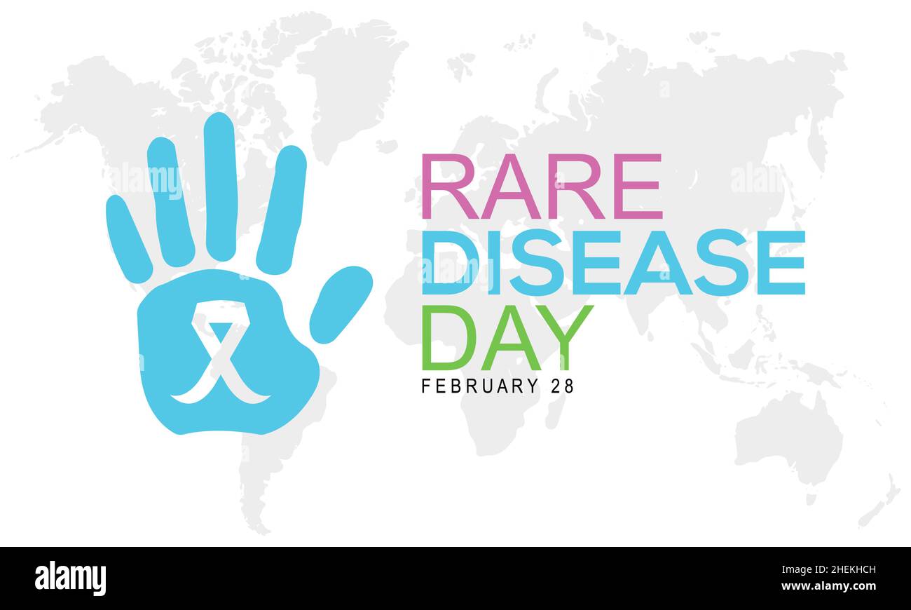 Rare Disease Day, February 28. Vector template Design for banner, card, poster, background. Stock Vector