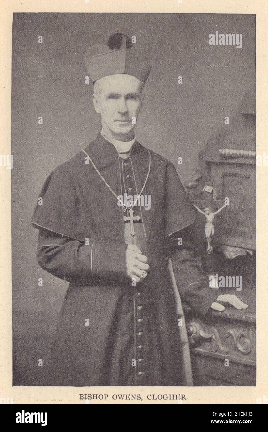 Bishop Owens, Clogher. Ireland clergy 1905 old antique vintage print picture Stock Photo