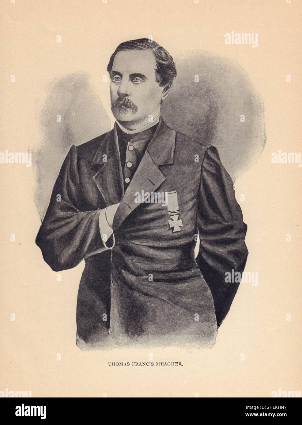 Thomas Francis Meagher. Irish Republican Nationalist. Young Irelander 1905 Stock Photo