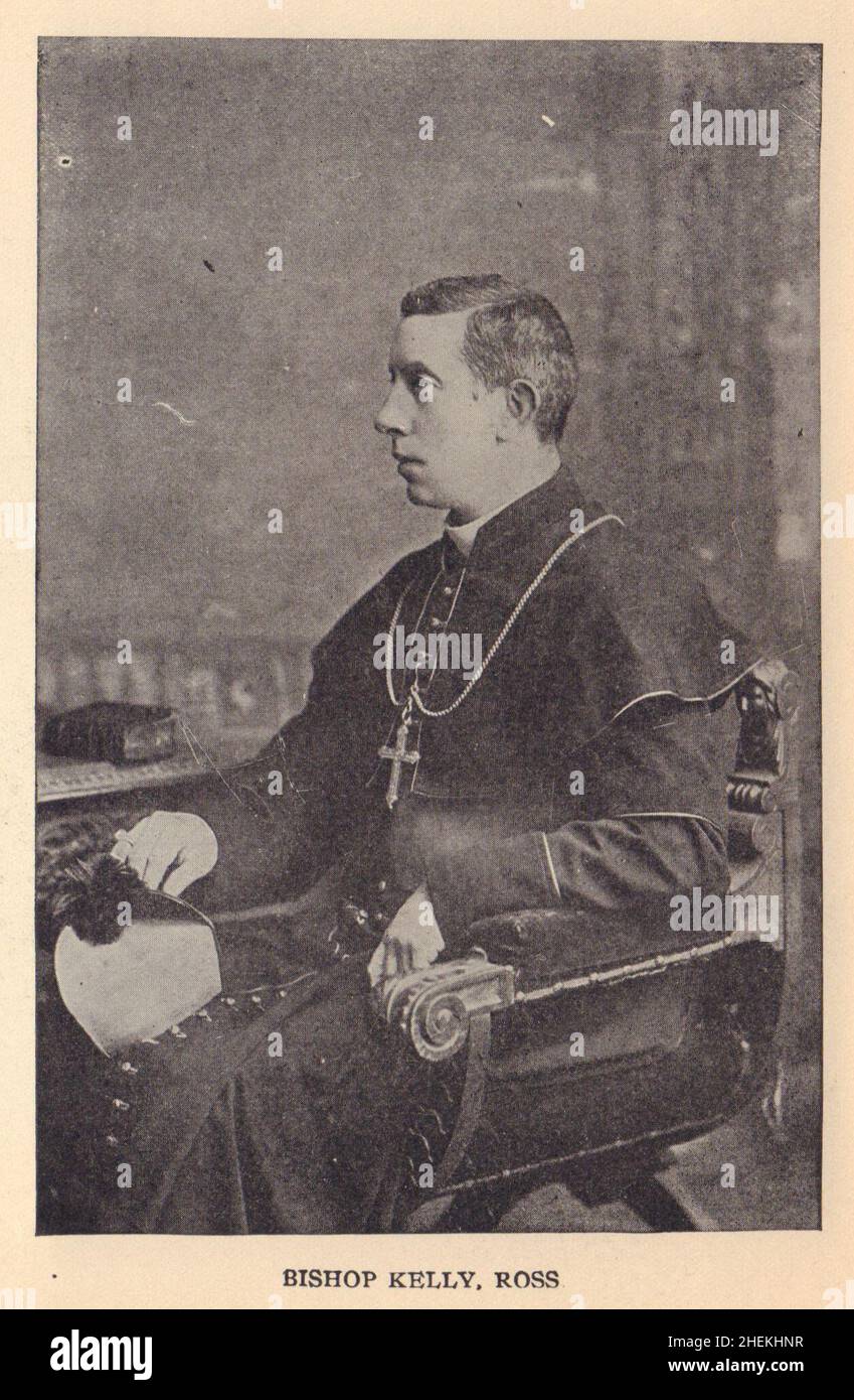Bishop Kelly, Ross. Ireland clergy 1905 old antique vintage print picture Stock Photo