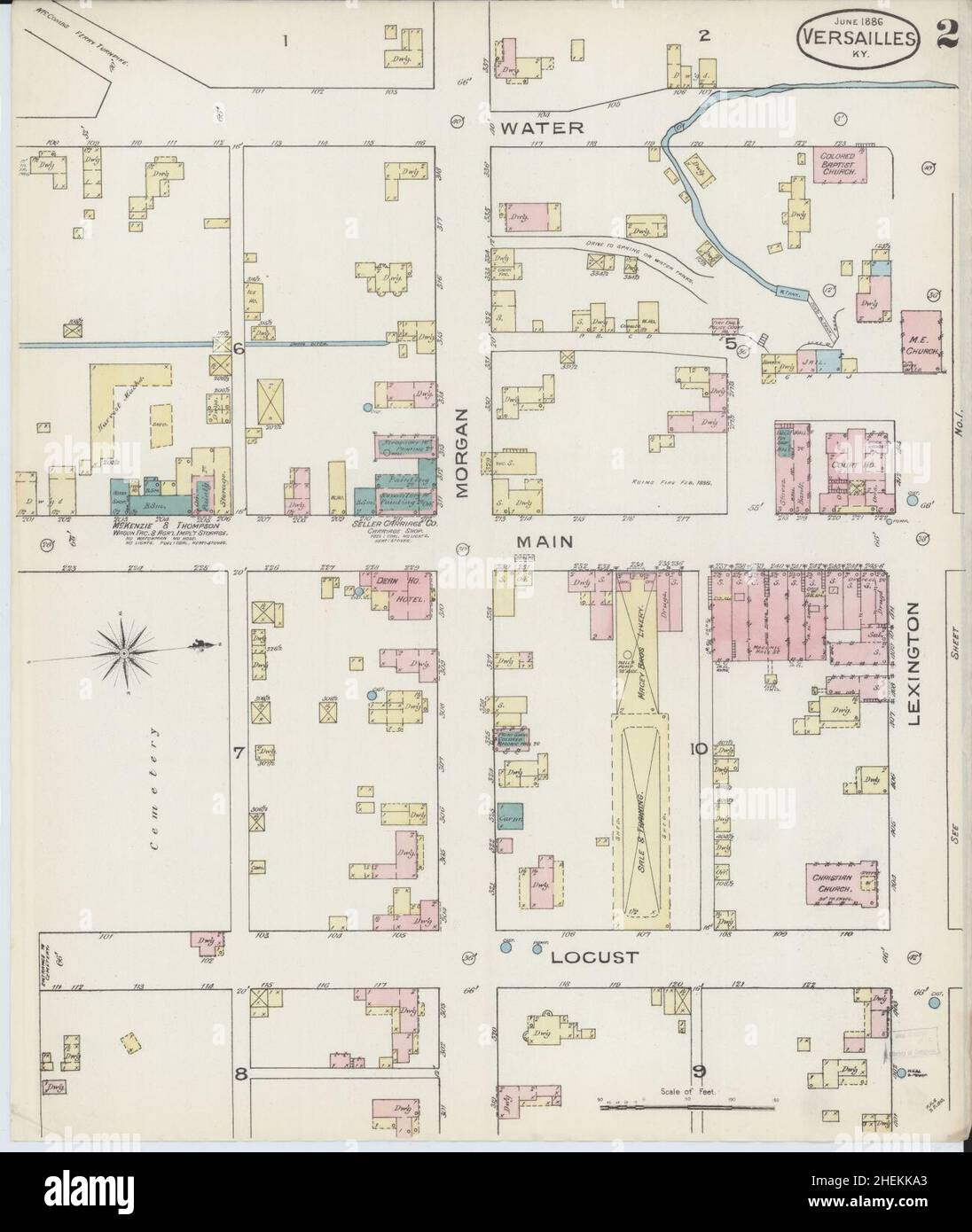 Map of versailles kentucky hires stock photography and images Alamy