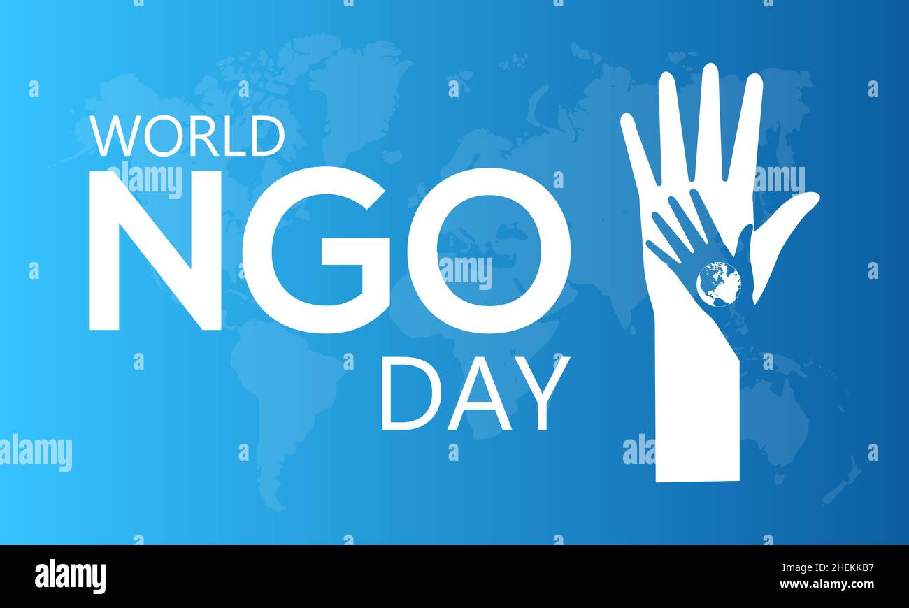 World NGO Day, February 27. Vector template Design for banner, card, poster, background. Stock Vector
