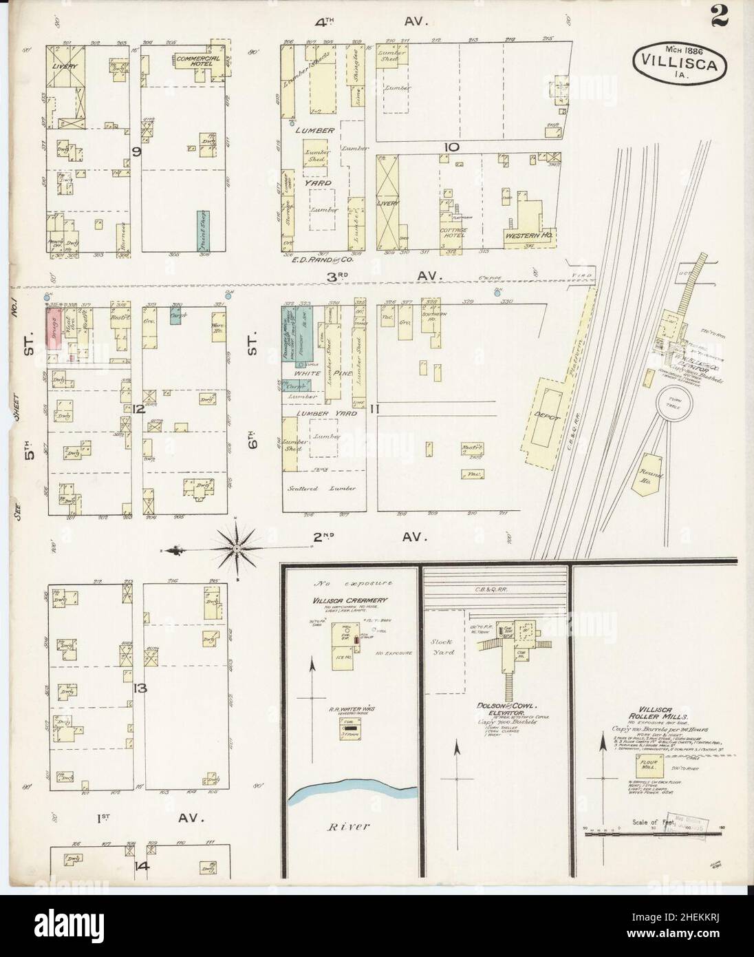 Villisca map hires stock photography and images Alamy