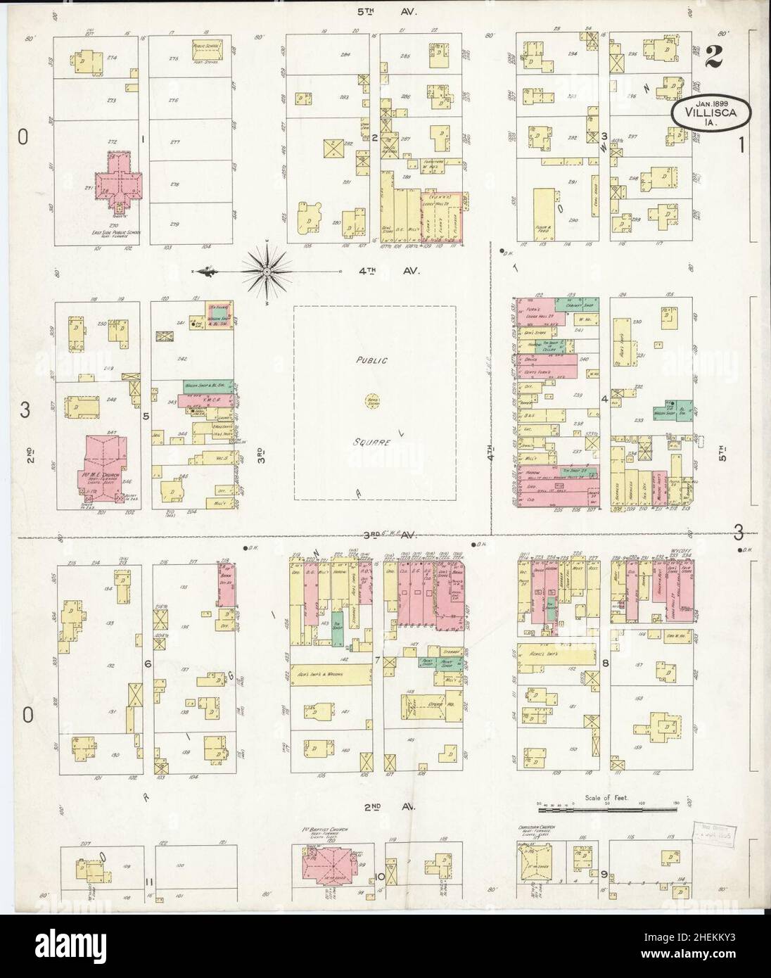 Villisca iowa map hires stock photography and images Alamy