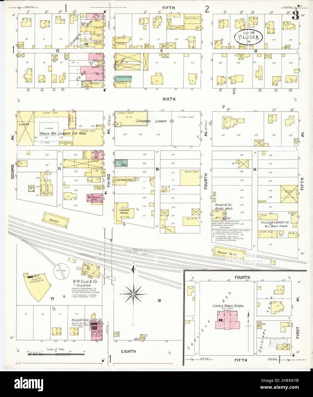 Villisca iowa map hires stock photography and images Alamy