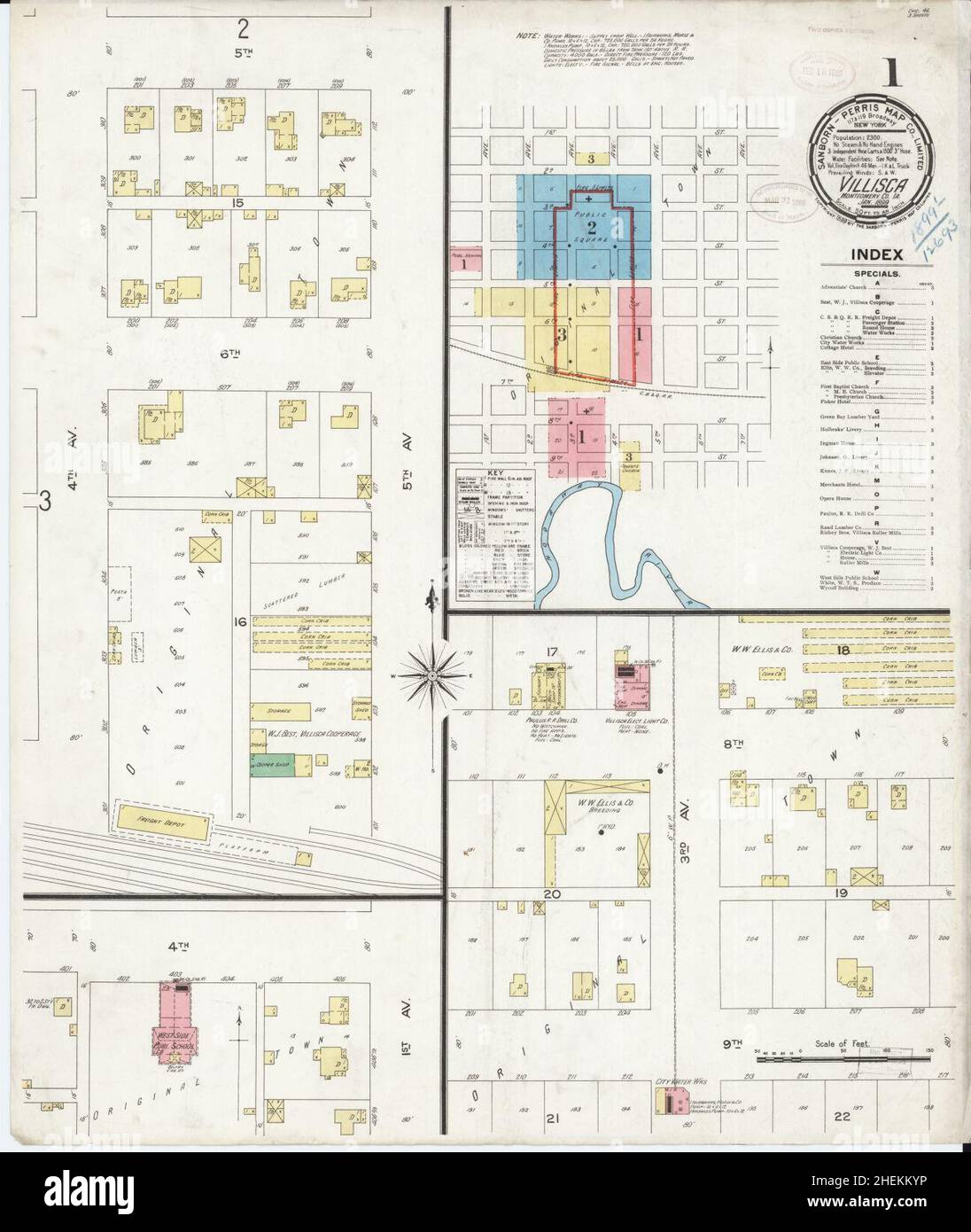 Villisca map hires stock photography and images Alamy