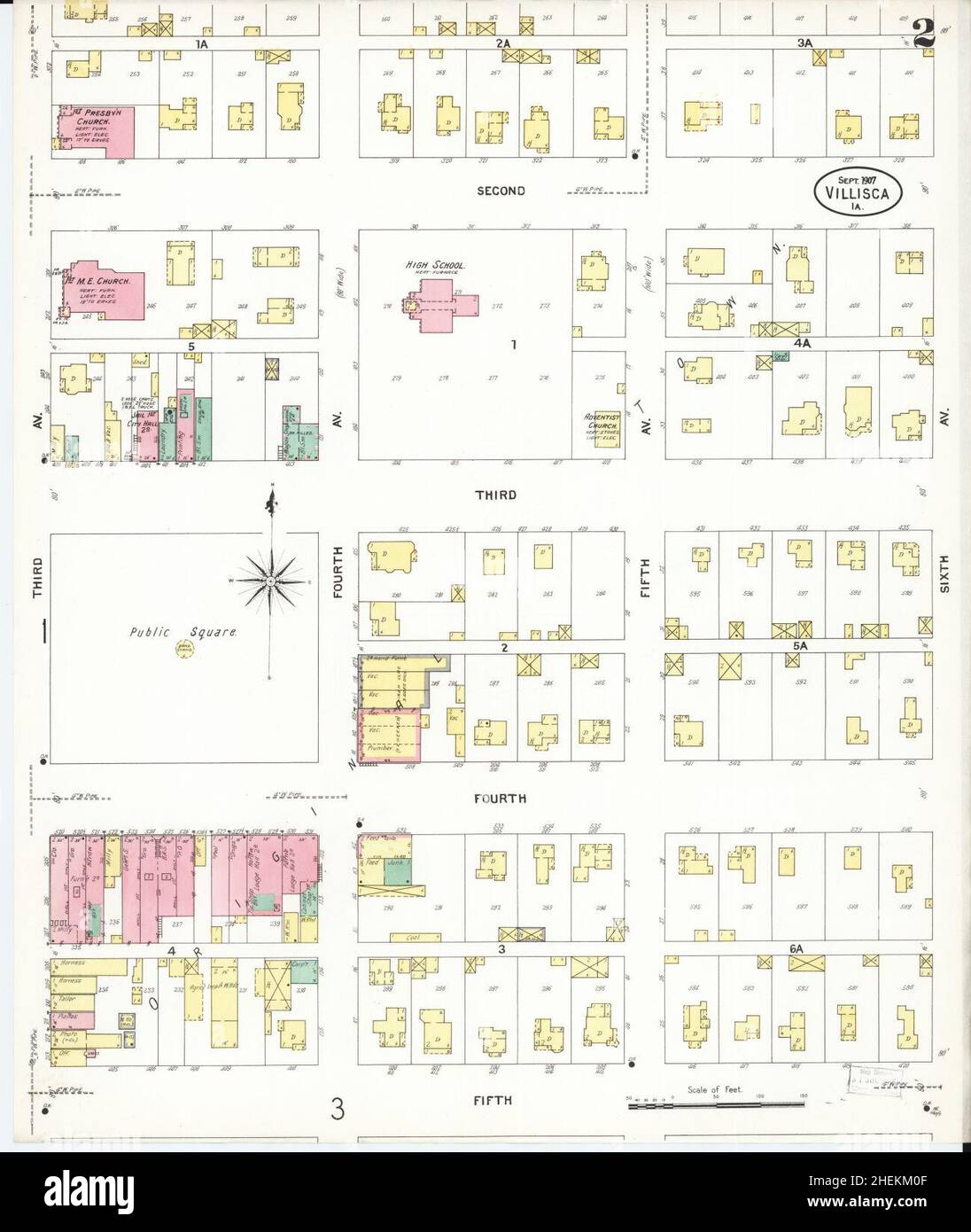 Villisca iowa map hires stock photography and images Alamy