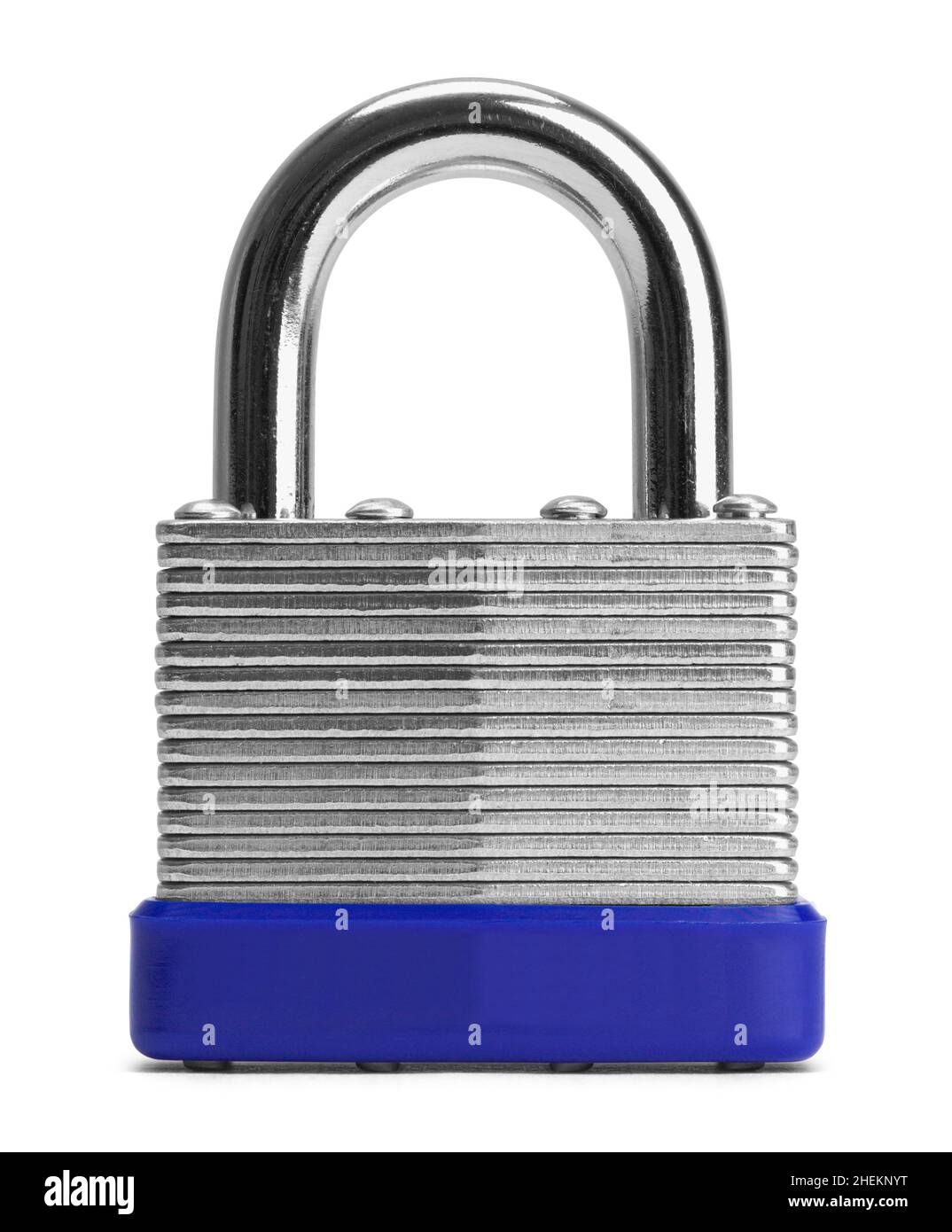 Metal Padlock Front View Cut Out on White Stock Photo Alamy