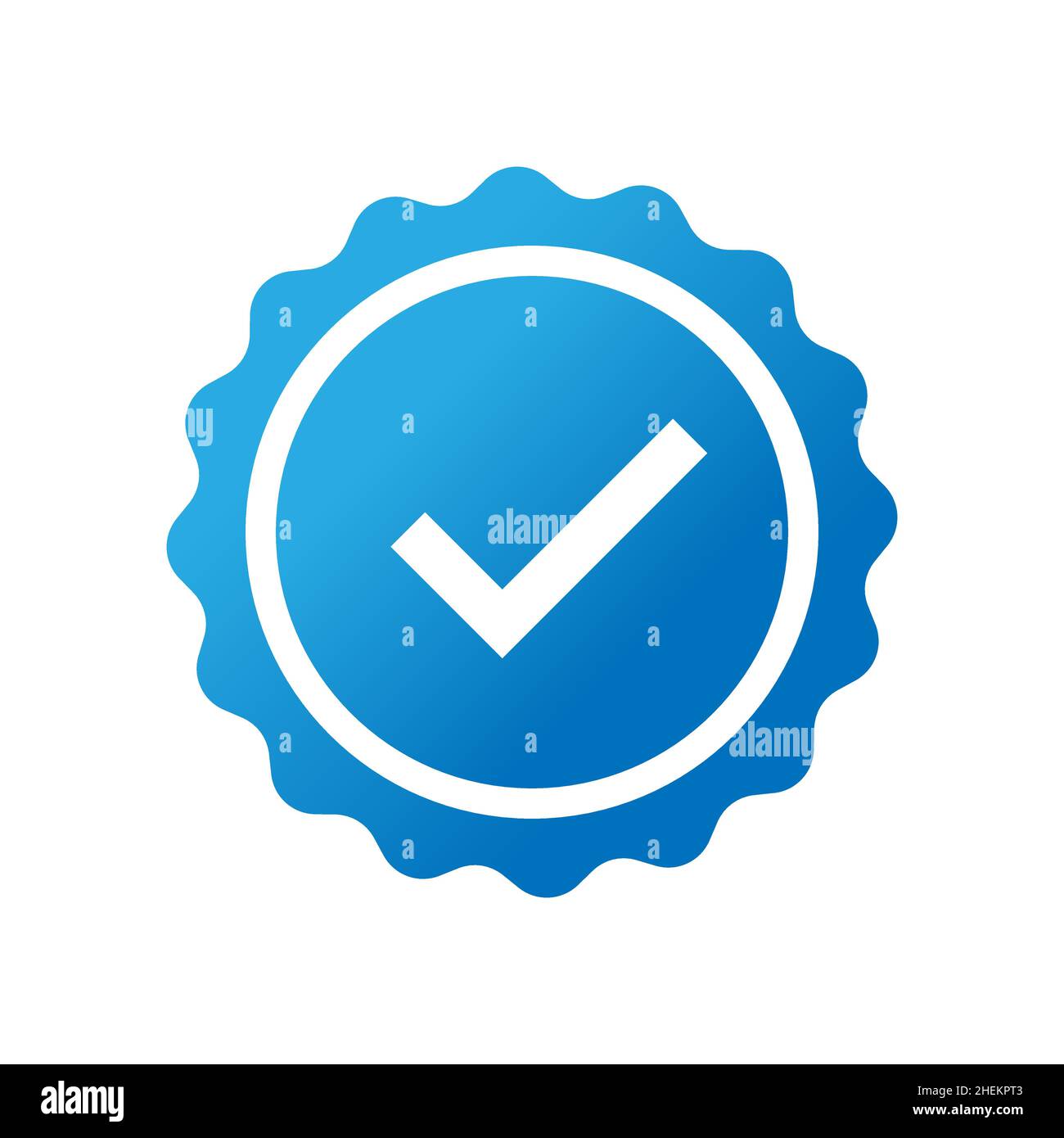 Blue Verified Account Icon Approved Profile Sign Tick In Rounded Corners  Star Top Page Logo Check Mark Safety Person In Web Vector Illustration  Stock Illustration - Download Image Now - iStock