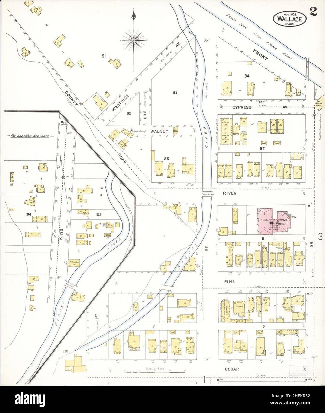 Wallace idaho map hires stock photography and images Alamy