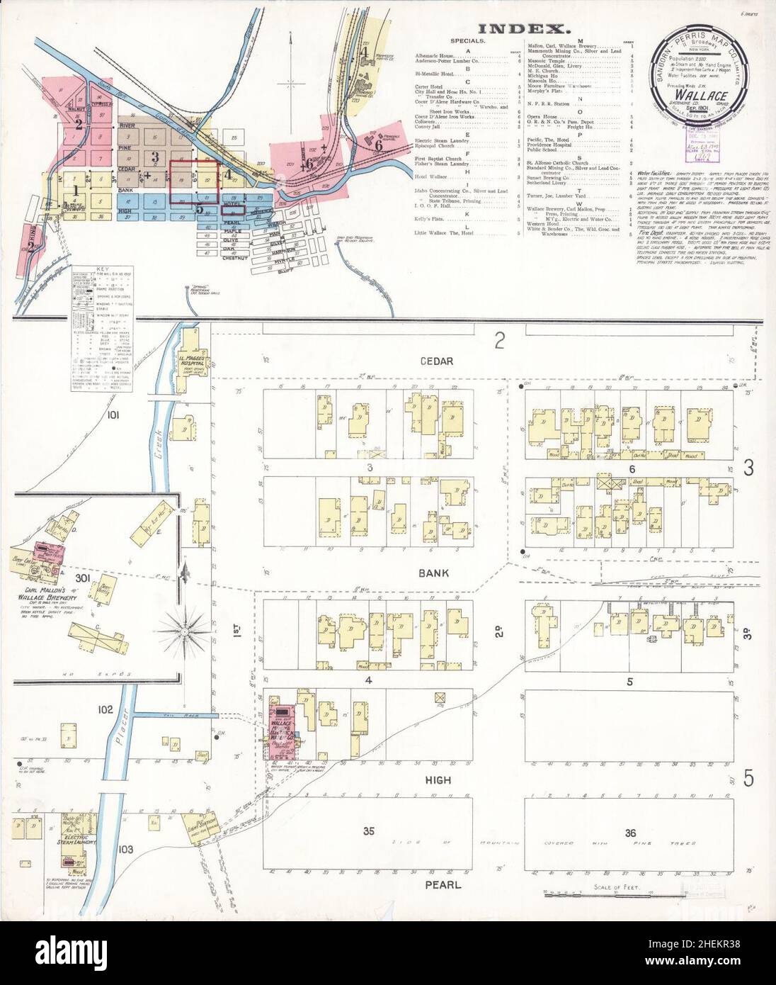 Wallace idaho map hires stock photography and images Alamy