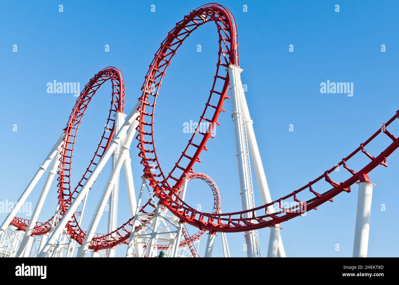 Roller Coaster Loops Stock Photo