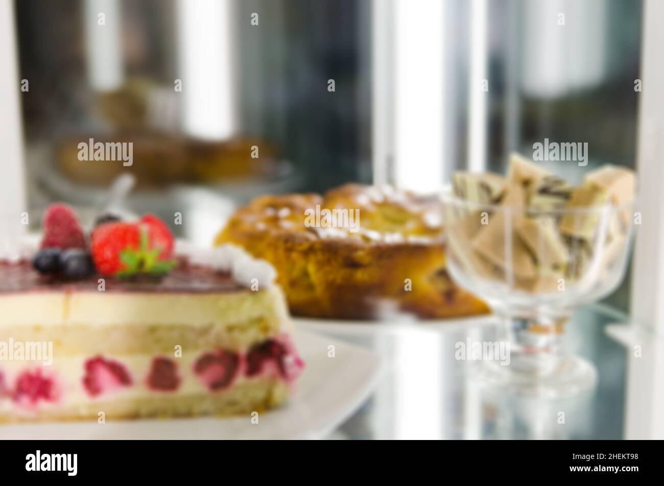 Restaurant abstract blur background with bokeh image Stock Photo