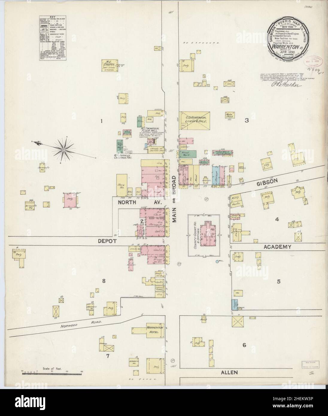 Warrenton map hires stock photography and images Alamy