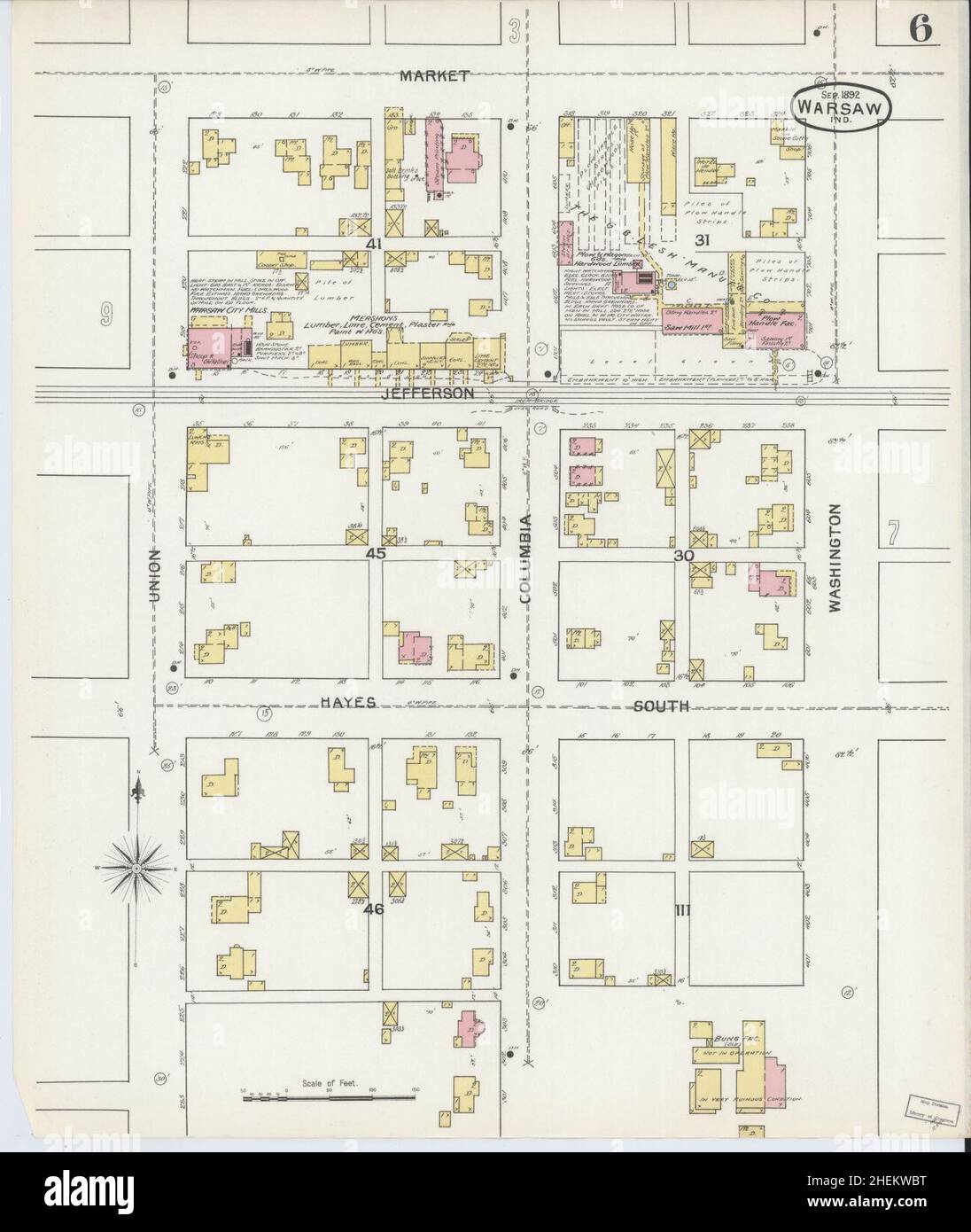 Warsaw indiana map hires stock photography and images Alamy