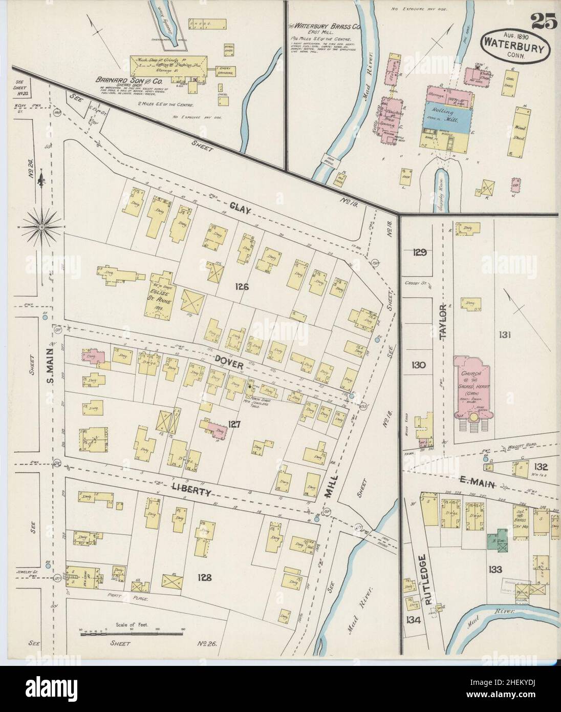 Sanborn Fire Insurance Map from - Sanborn Fire Insurance Map From Waterbury New Haven County Connecticut 2HEKYDJ 
