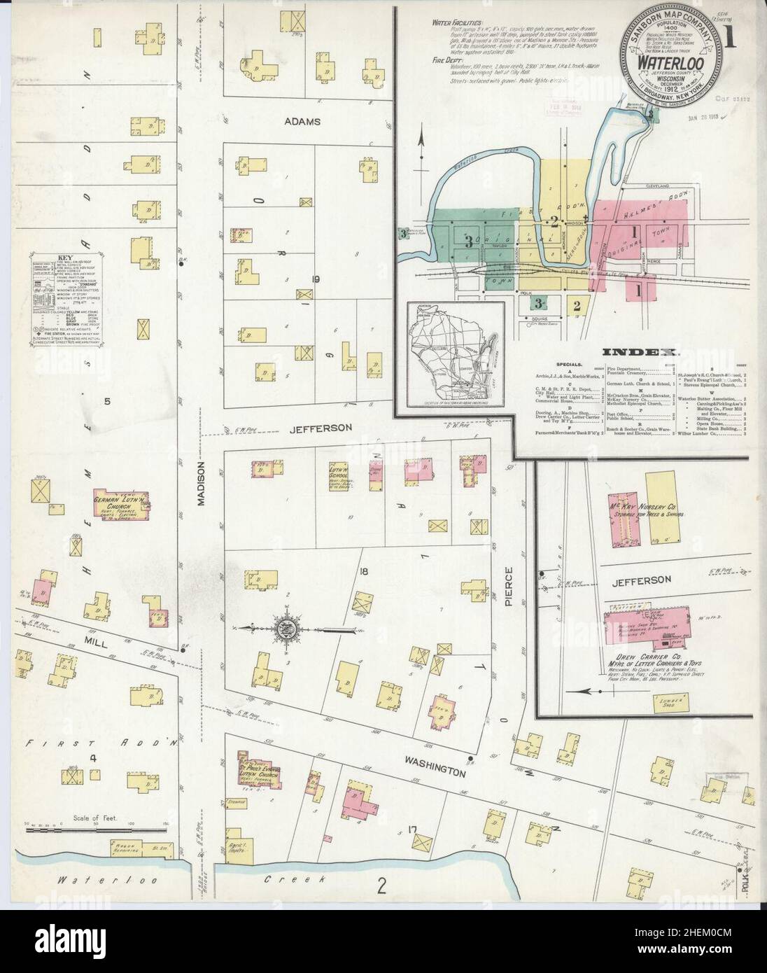 Map of waterloo wisconsin hires stock photography and images Alamy