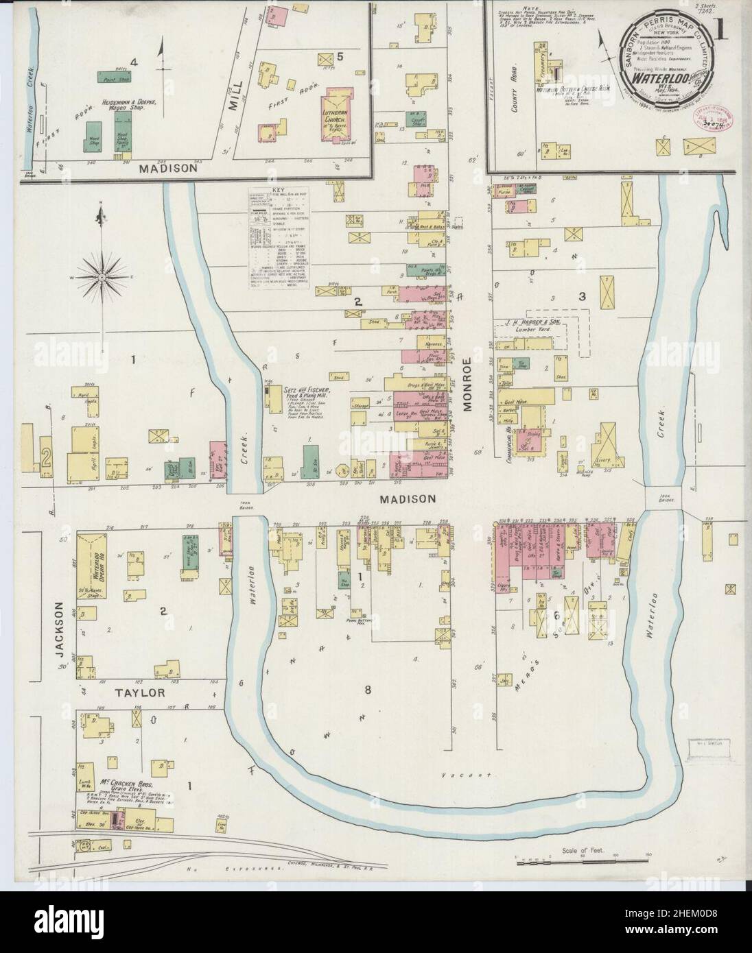 Map of waterloo wisconsin hires stock photography and images Alamy