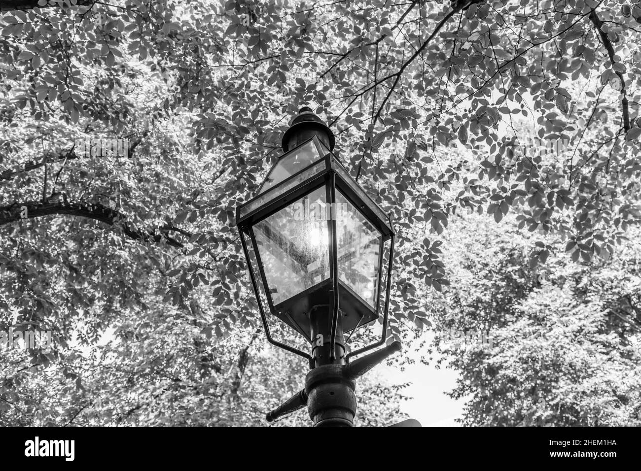 gas lantern in Beacon Hill neighborhood, downtown Boston, Massachusetts