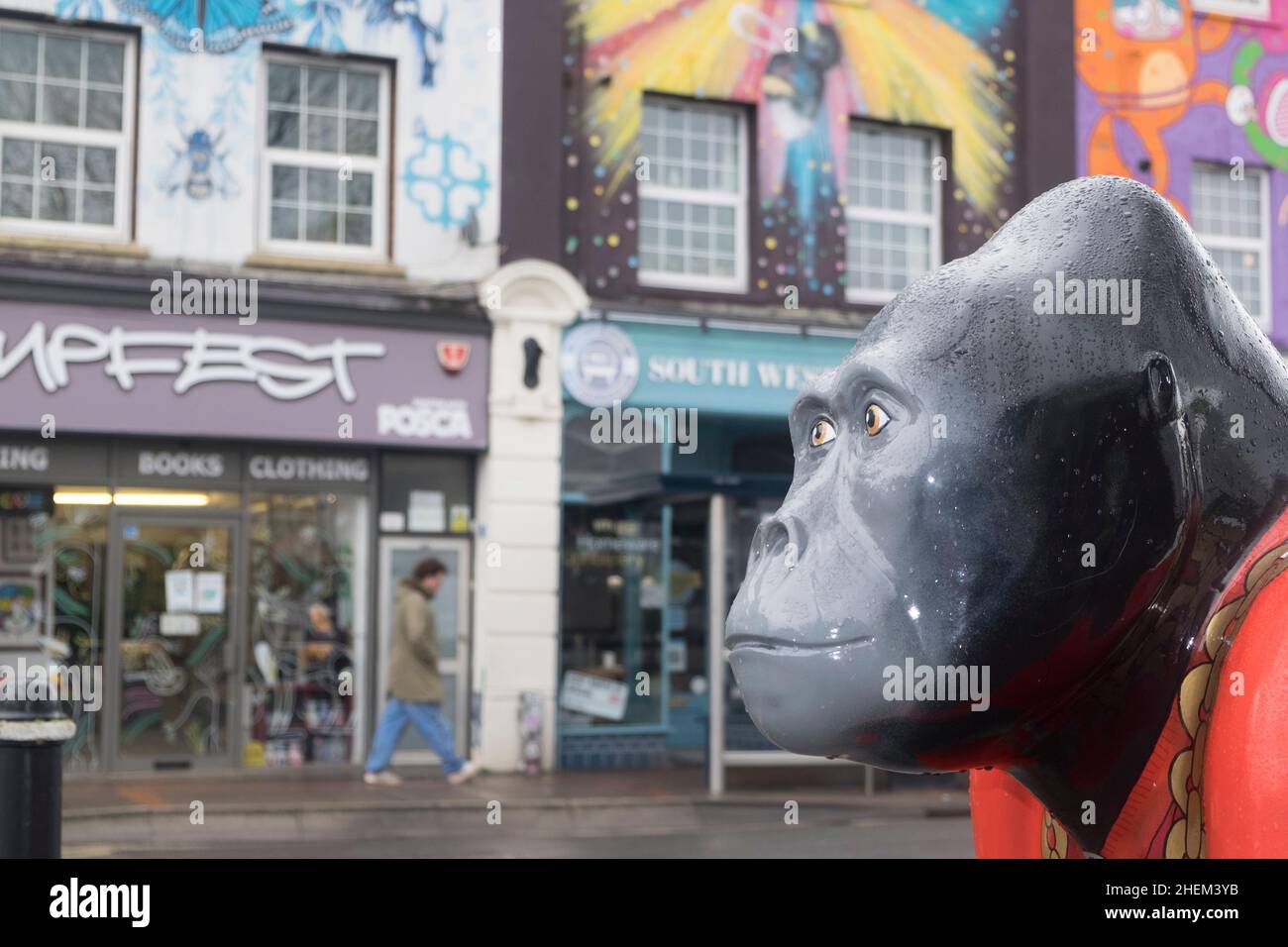 The Gorilla sculpture in Bedmister Bristol UK Stock Photo