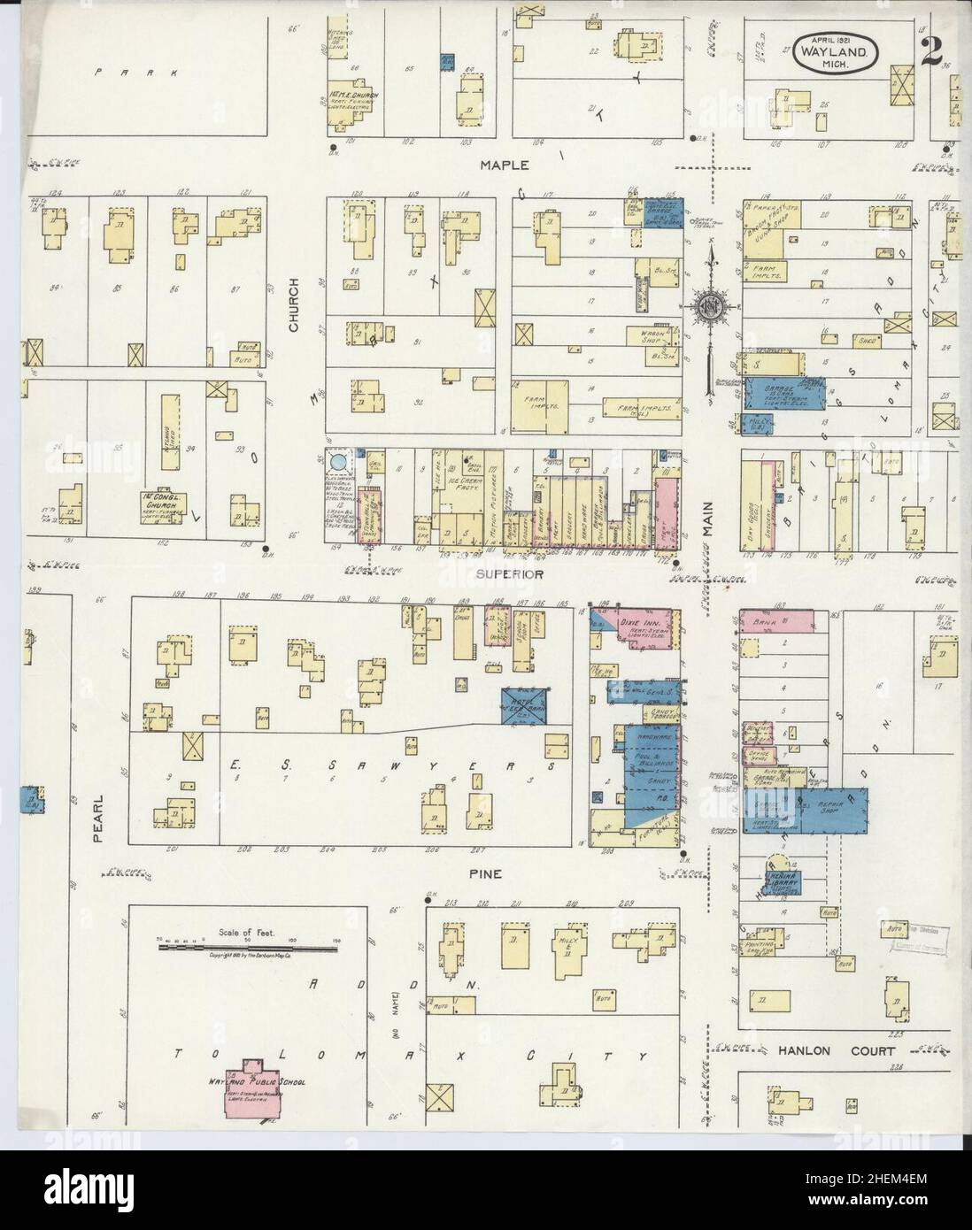 Wayland michigan map hires stock photography and images Alamy