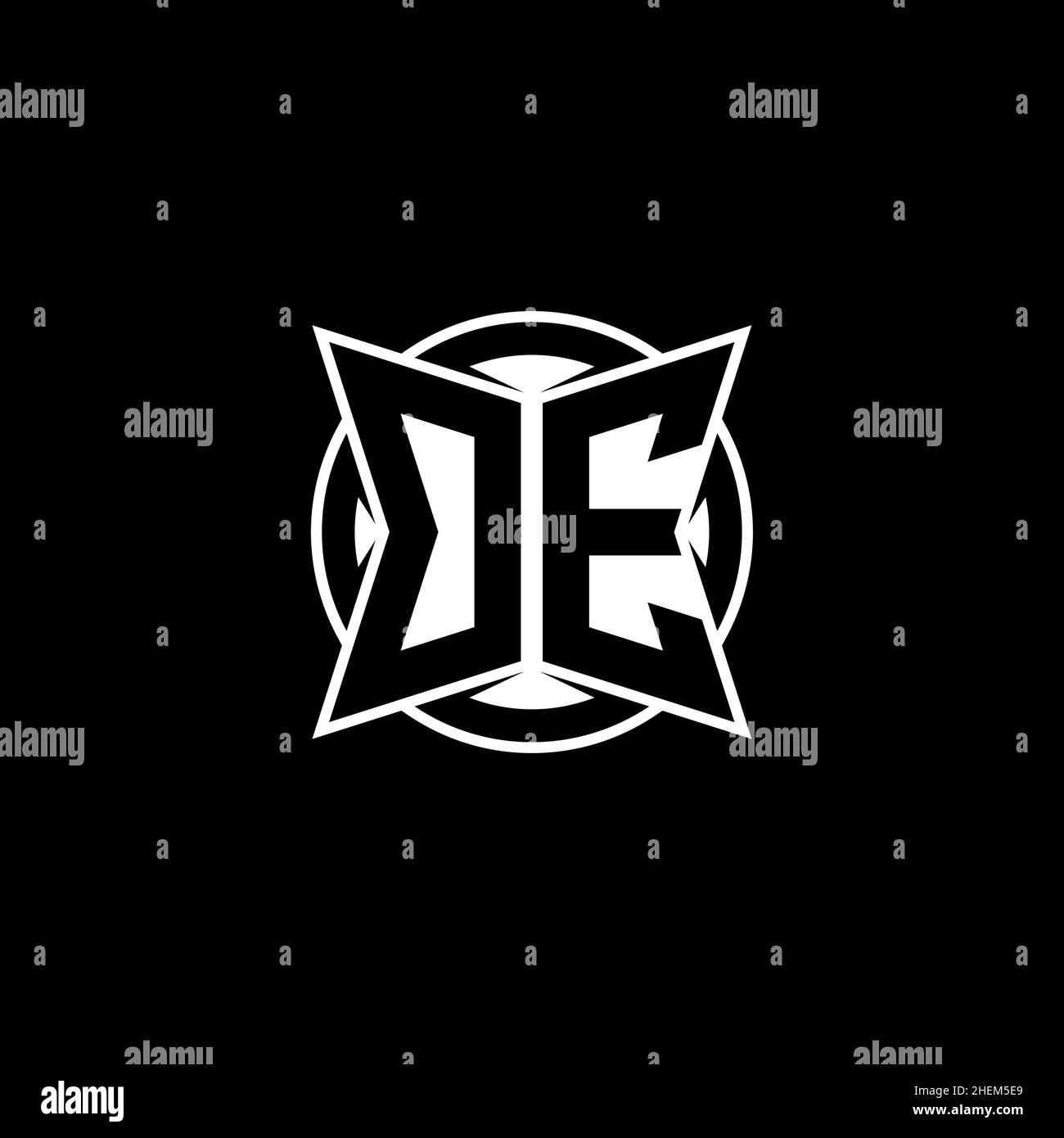 OE Monogram logo letter with simple modern shape style design. Circle ...
