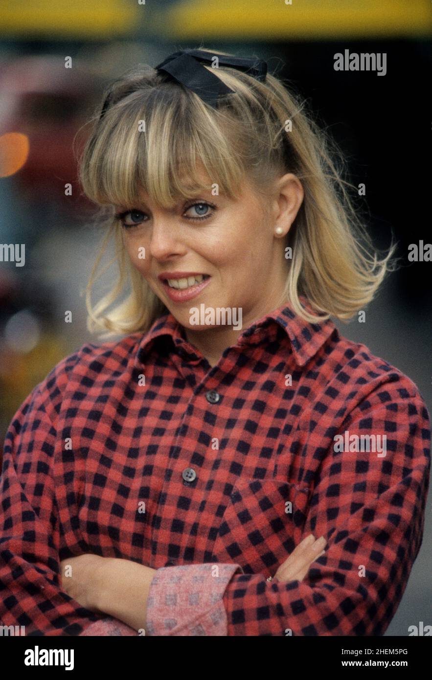 English actress Sue Hodge while appearing on 'Allo Allo' in 1987 Stock Photo