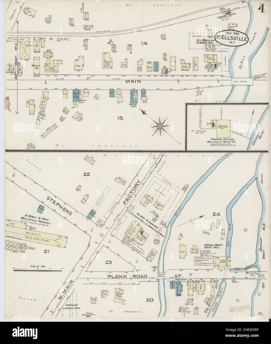 Map of wellsville new york hires stock photography and images Alamy