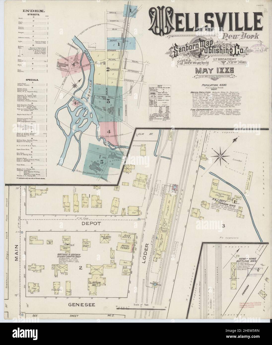 Map of wellsville new york hires stock photography and images Alamy