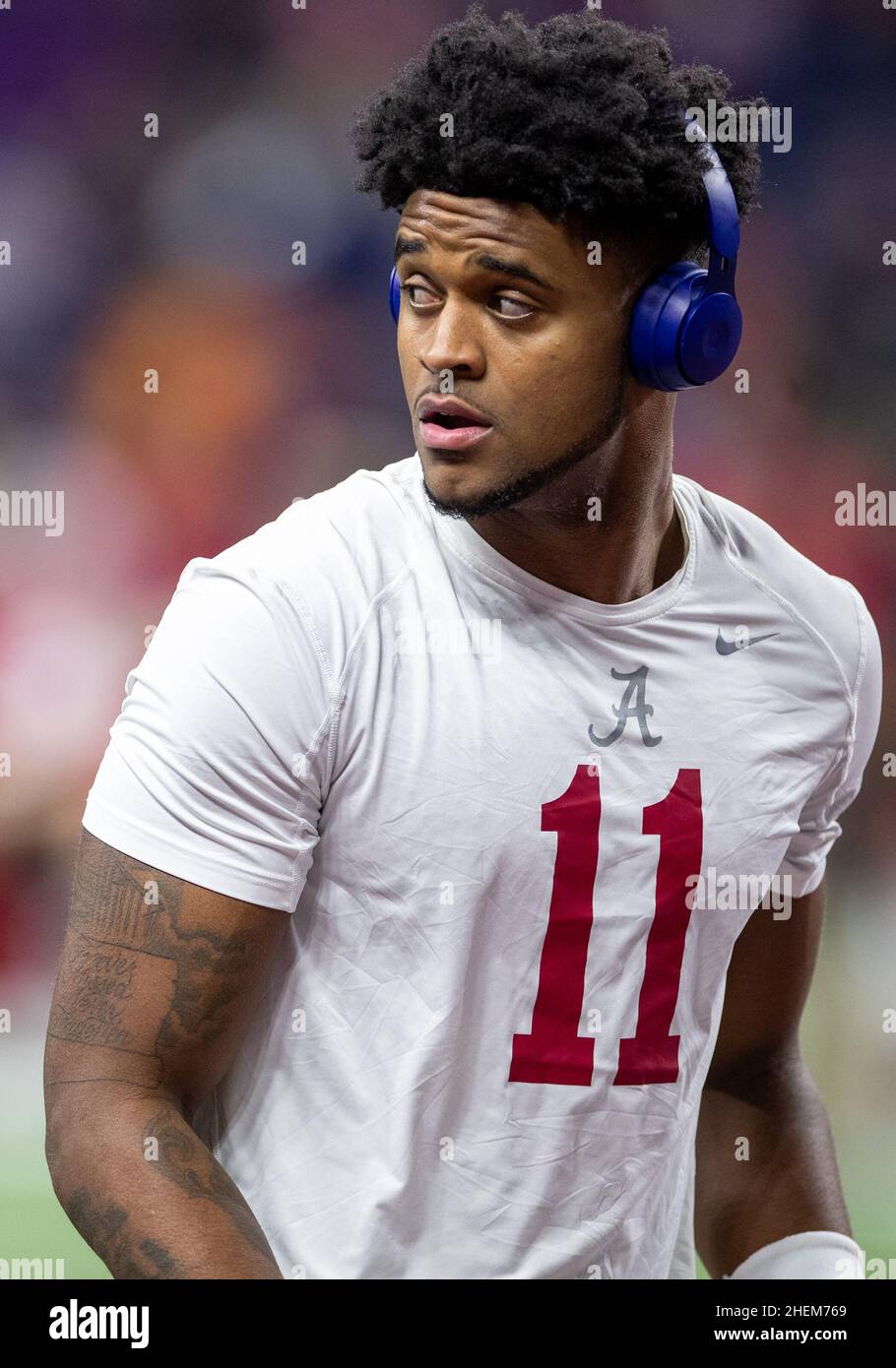 January 10, 2022 Alabama wide receiver Traeshon Holden (11) during