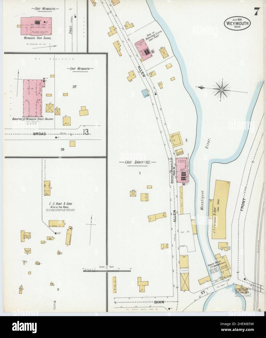 Sanborn Fire Insurance Map from Weymouth, Norfolk County, Massachusetts