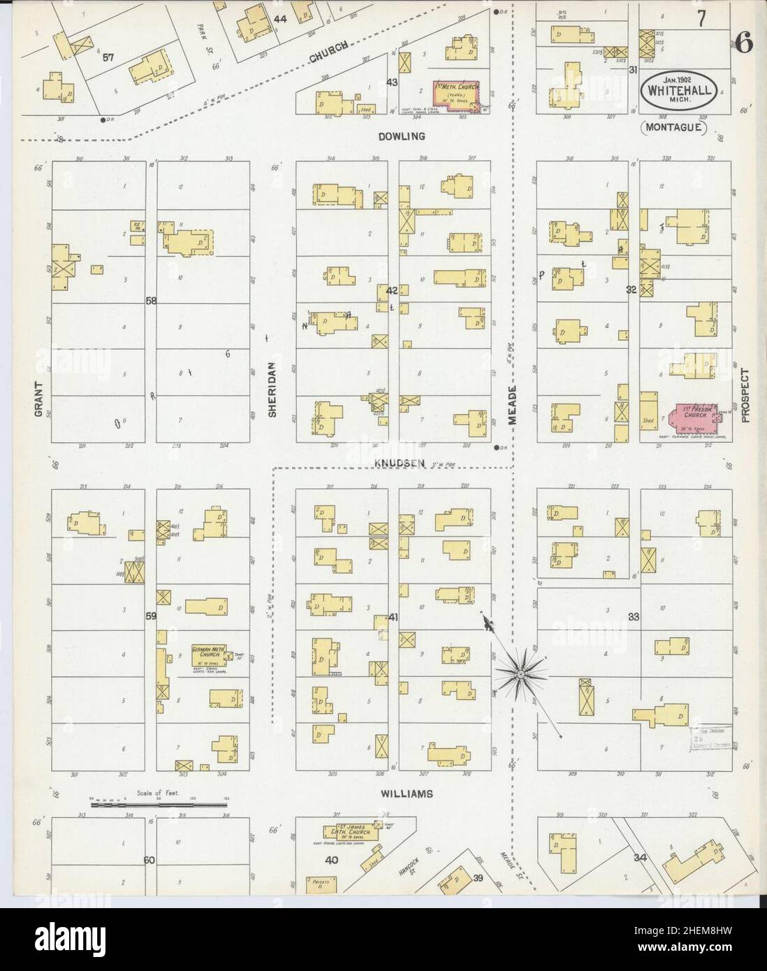 Map of whitehall michigan hires stock photography and images Alamy