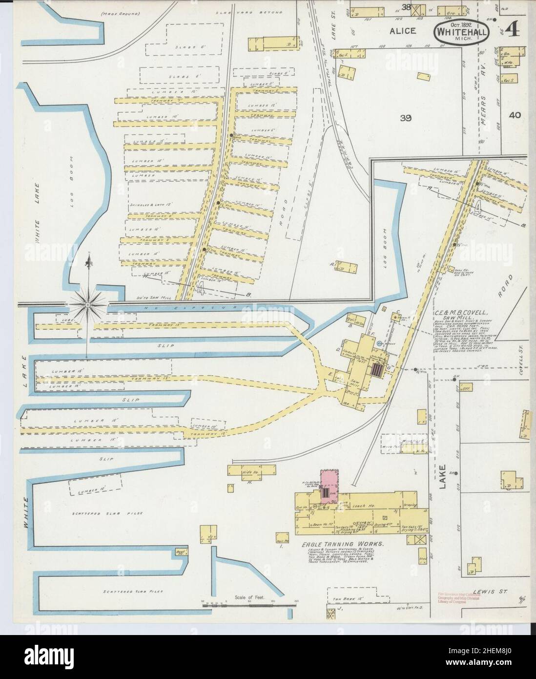 Map of whitehall michigan hires stock photography and images Alamy