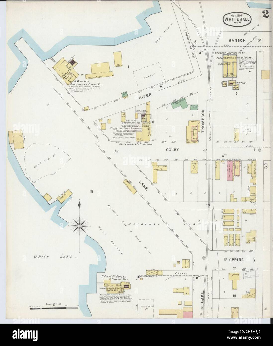 Whitehall michigan map hires stock photography and images Alamy