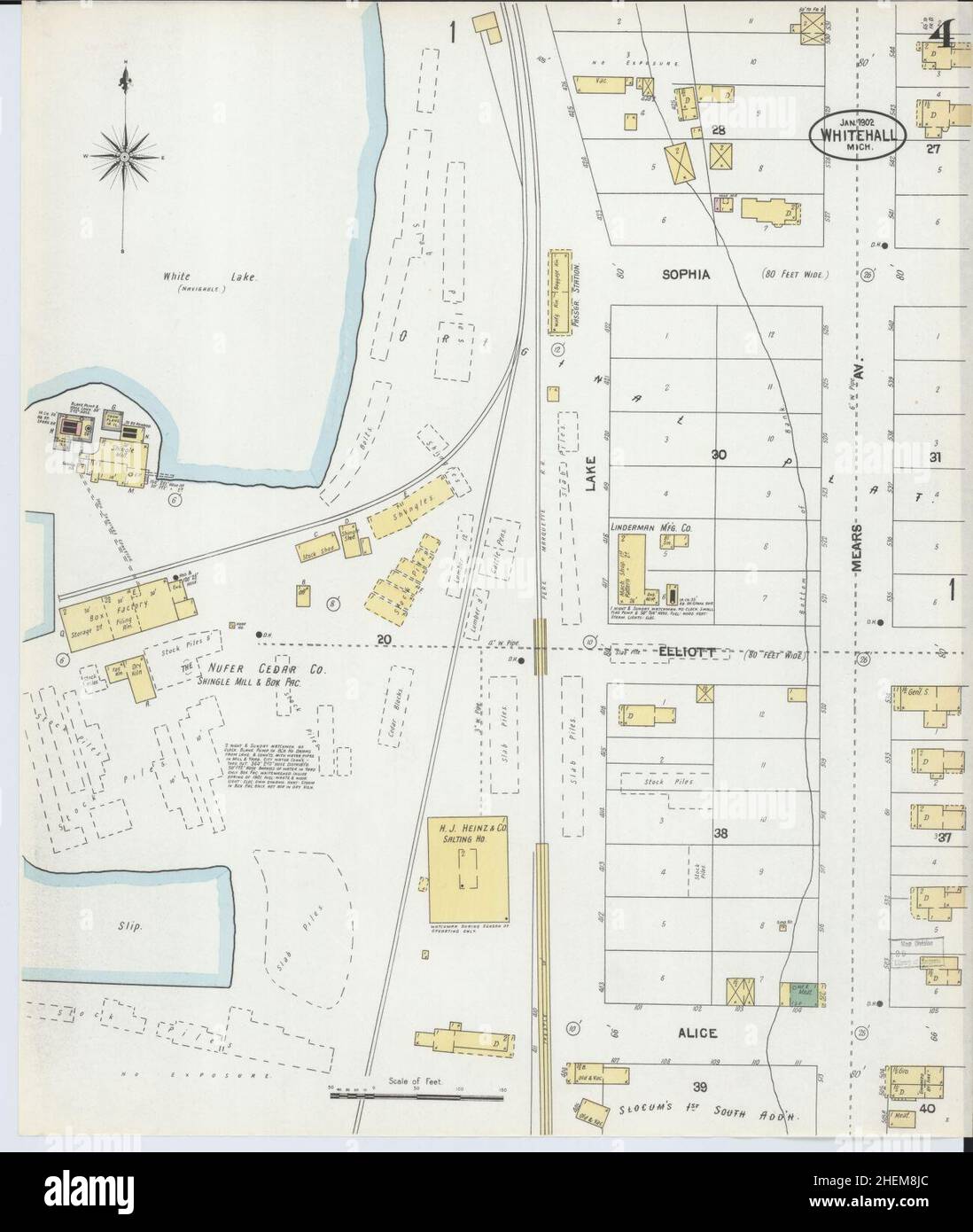 Whitehall michigan map hires stock photography and images Alamy