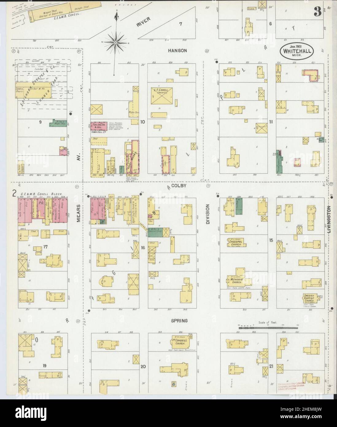 Whitehall michigan map hires stock photography and images Alamy