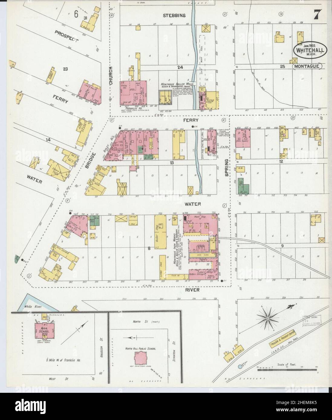 Whitehall michigan map hires stock photography and images Alamy