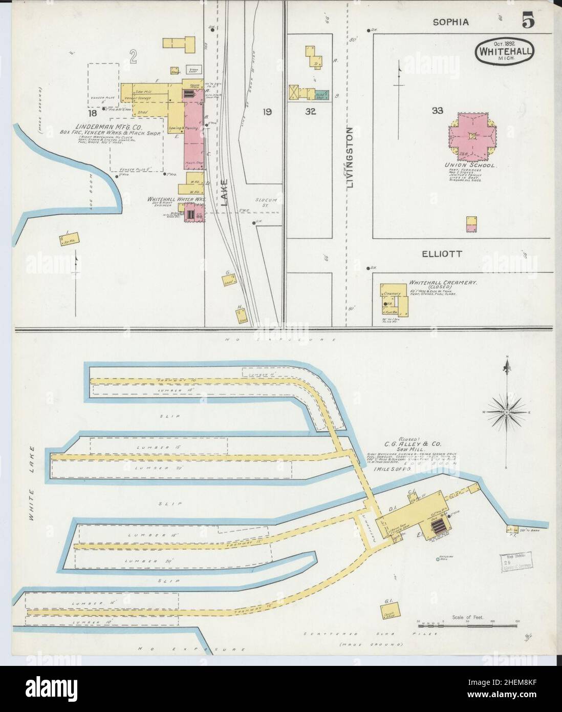 Whitehall michigan map hires stock photography and images Alamy