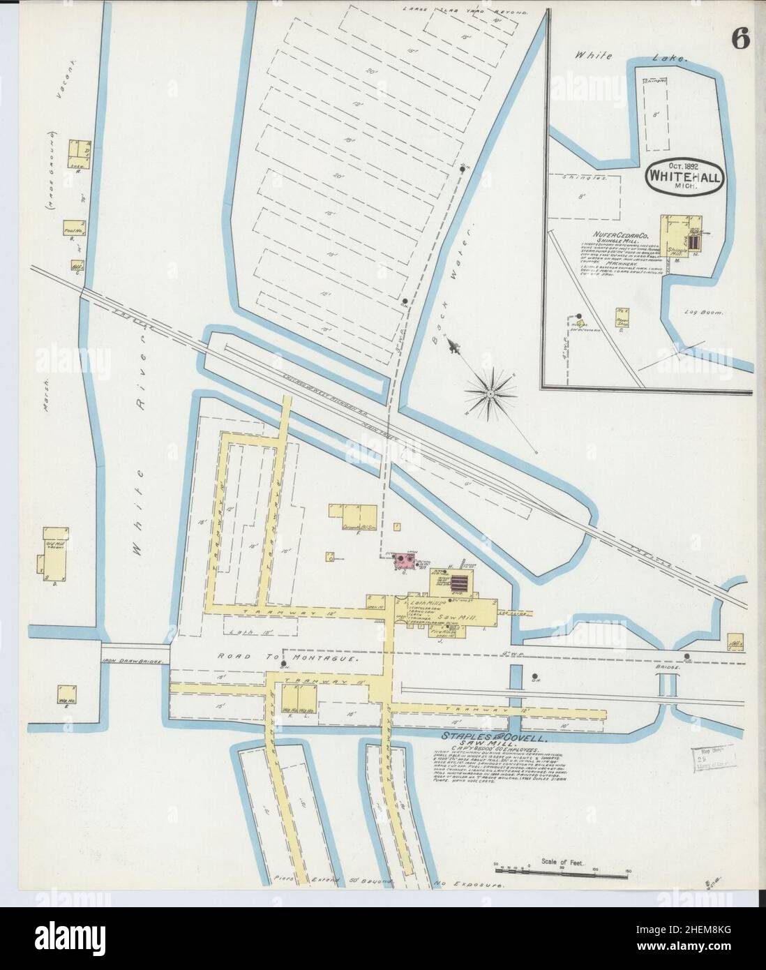 Map of whitehall michigan hires stock photography and images Alamy