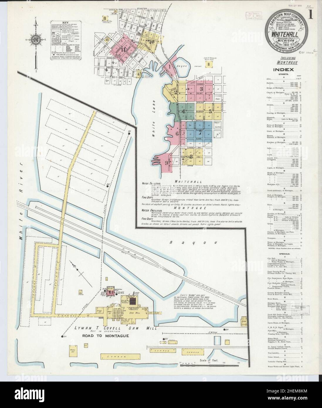 Whitehall michigan map hires stock photography and images Alamy