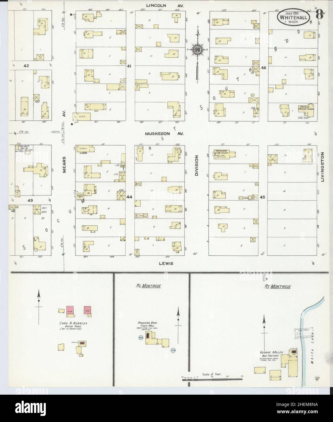 Whitehall michigan map hires stock photography and images Alamy