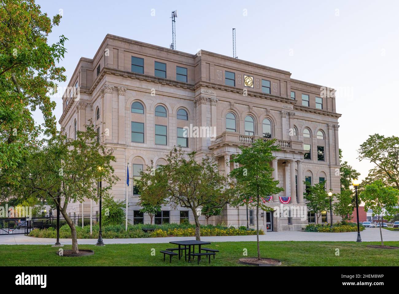 Valparaiso, Indiana, USA - August 21, 2021: The Porter County Courthouse Stock Photo